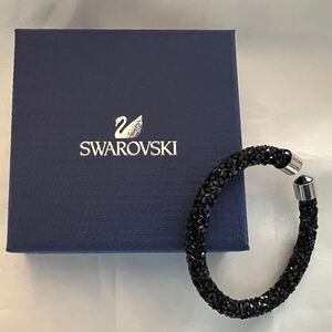 Swarovski black crystal dust bangle